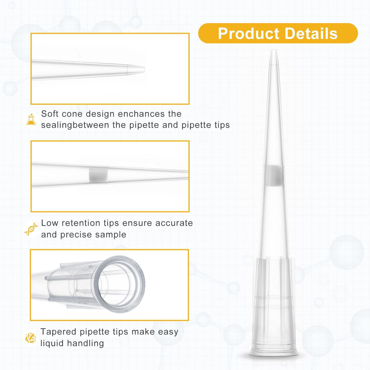 Biologix® Filter Tips -50μl, Length 51mm, 96 Pieces/Rack, 50 Racks/Case
