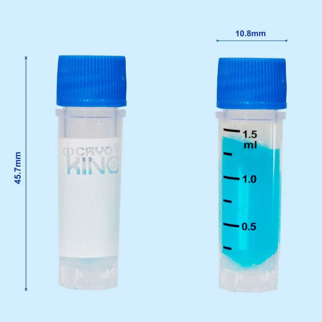 CryoKING® Cryogenic Vials -1.5 mL, External Thread, ​25 Sets/Bag, 20 Bags/Pack, 2 Packs/Case