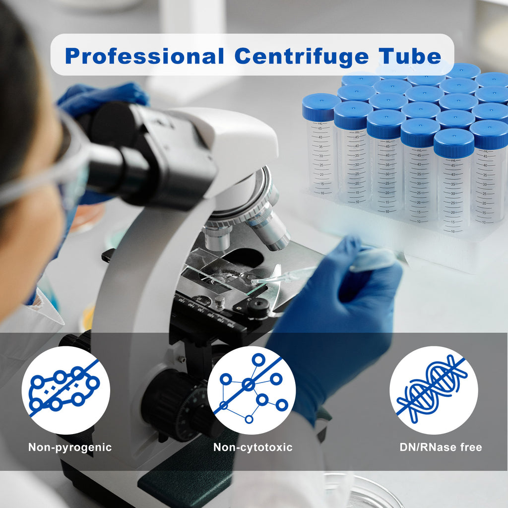 Biologix® Centrifuge Tubes-50mL, Conical Bottom, Bulk Pack, 25 Sets/Pack, 20 Packs/Case