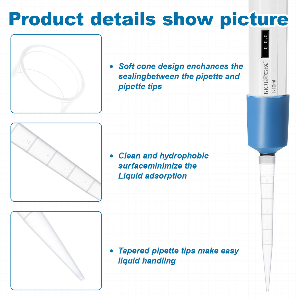 Biologix® 5mL Pipette Tips, 100 /Bag, 20 Bags/Case