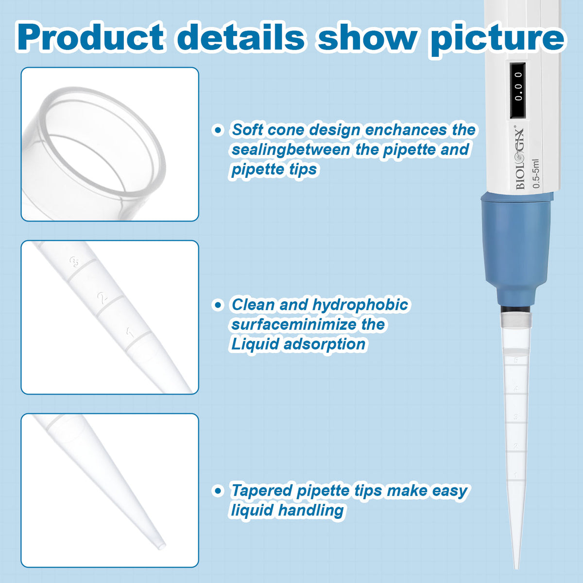 Biologix® Pipette Tips, 5mL, Sterile, 24 /Rack,30 Racks/Case