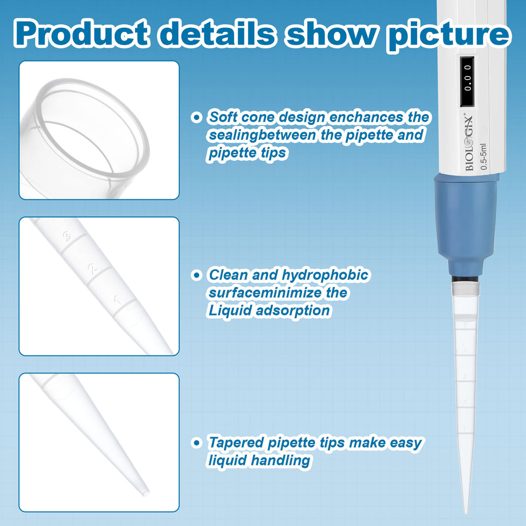 Biologix® Pipette Tips, 5mL, Sterile, 24 /Rack,30 Racks/Case
