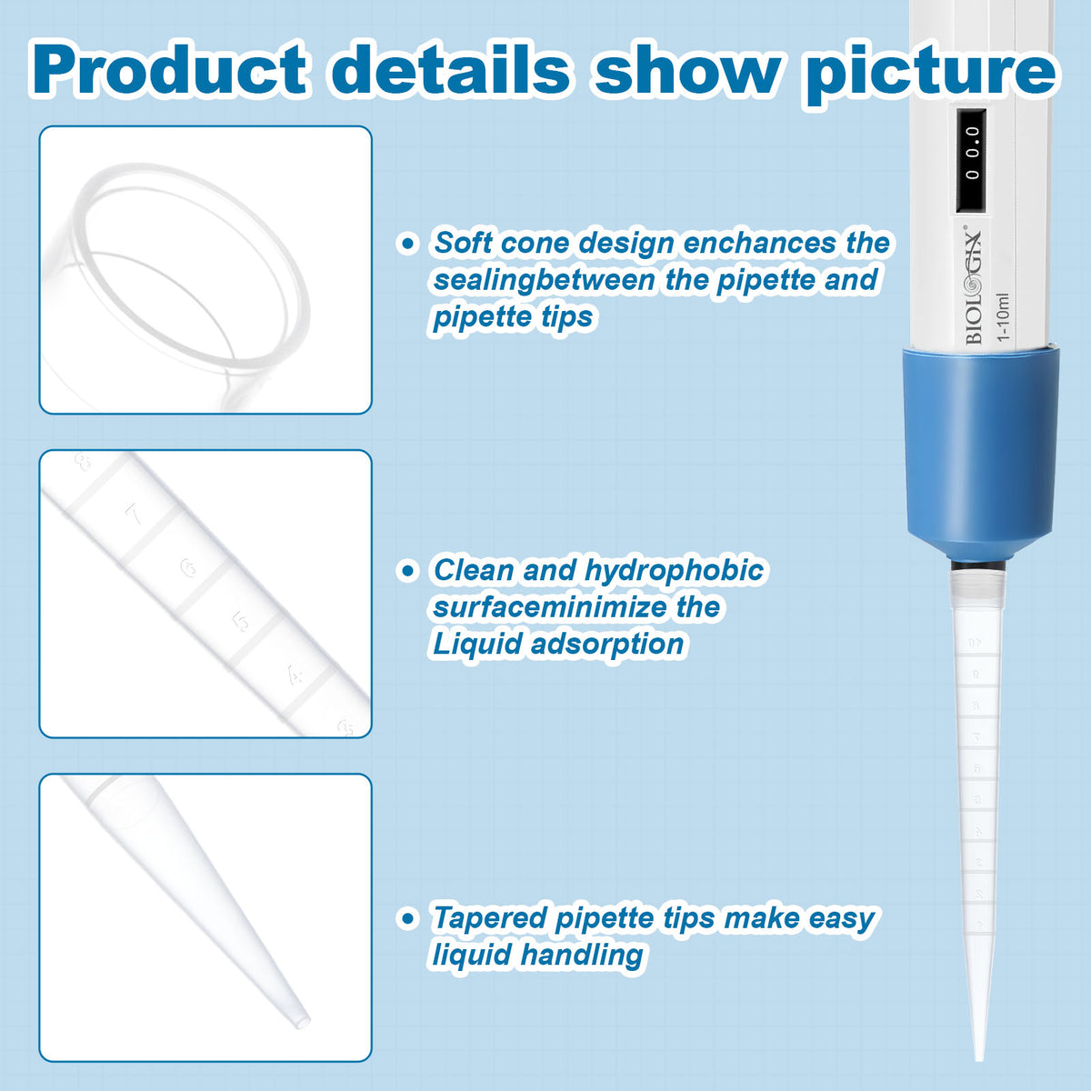 Biologix® Pipette Tips, 10mL, Sterile, 24 /Rack, 40 Racks/Case