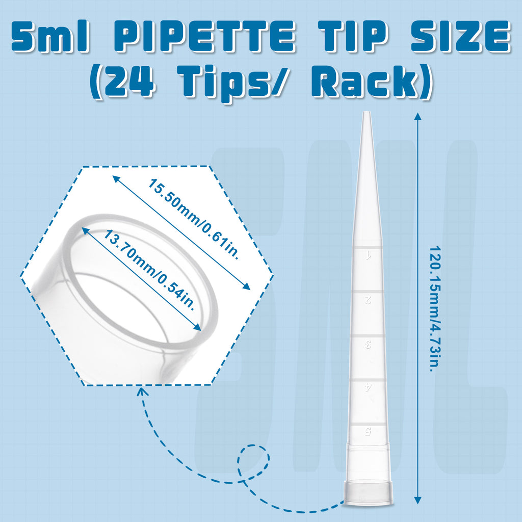 Biologix® Pipette Tips, 5mL, Sterile, 24 /Rack,30 Racks/Case