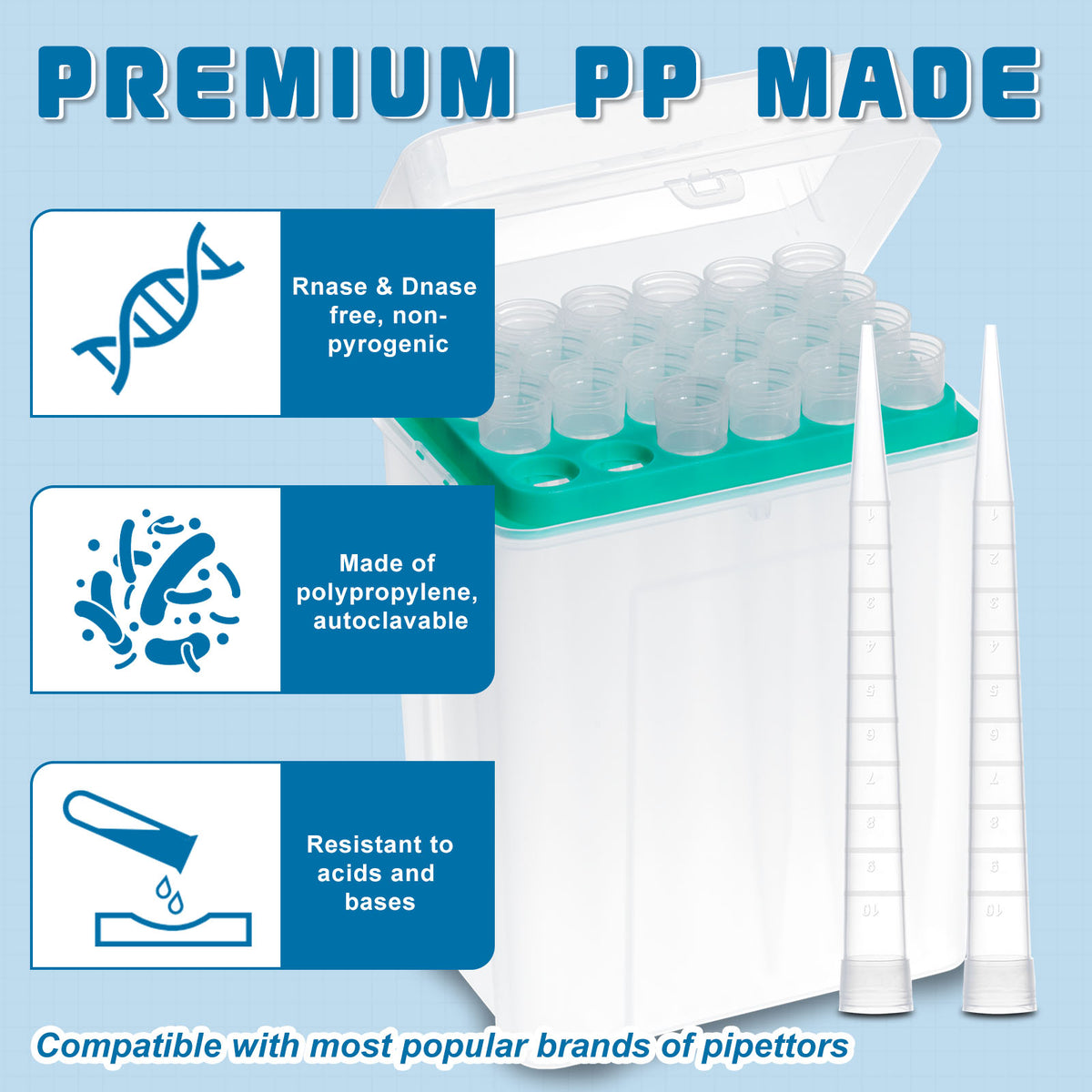 Biologix® Pipette Tips, 10mL, Sterile, 24 /Rack, 40 Racks/Case