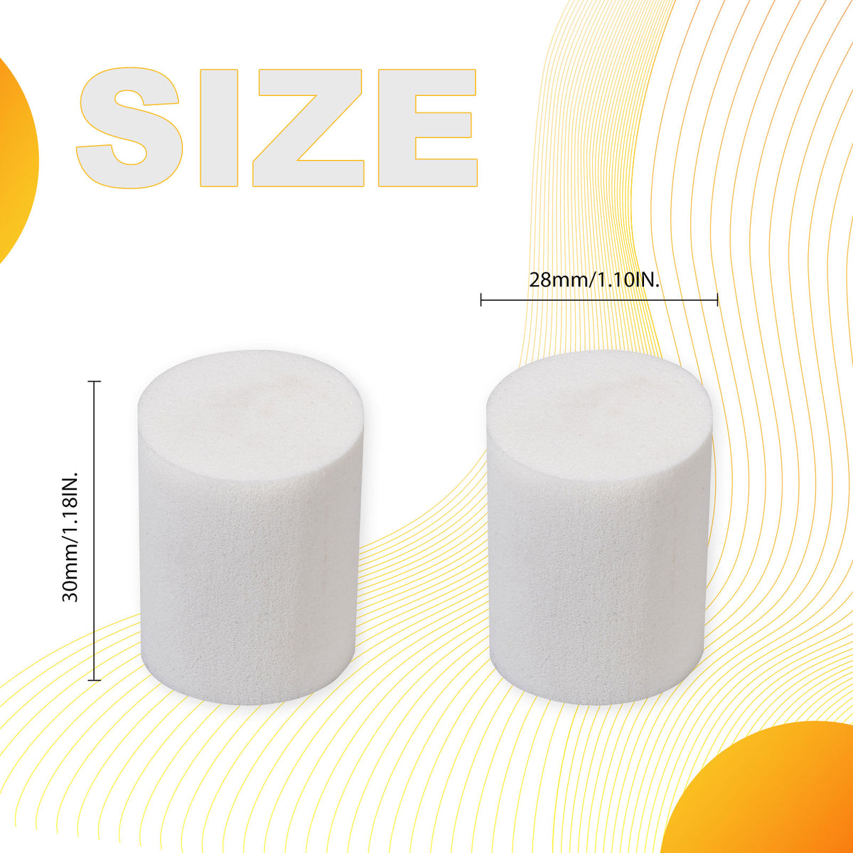Biologix® Drosophila Closures for Wide Vials, Densest Sponge, 28*30mm, 100/Bag, 10 Bags/Case