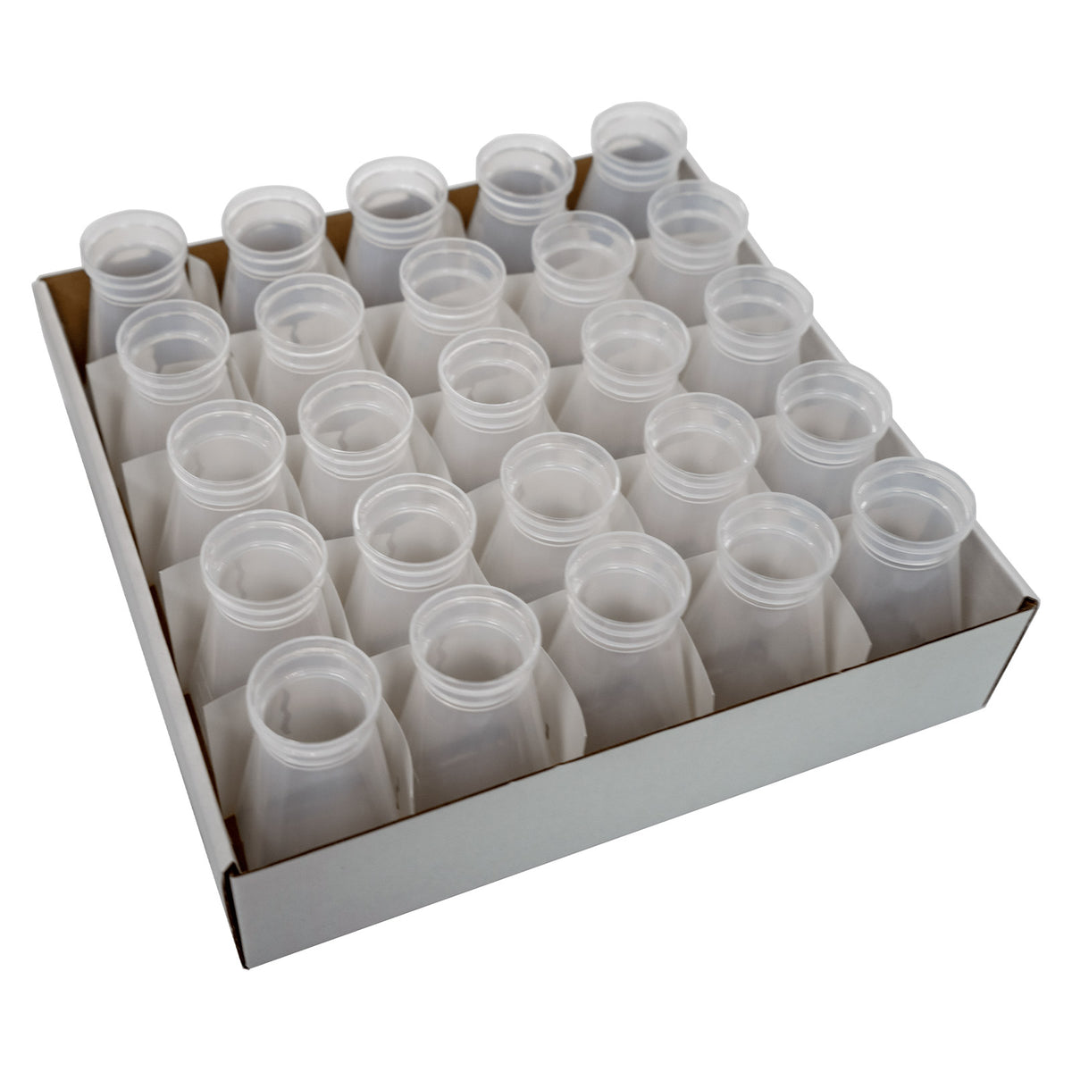 Biologix® Drosophila Bottles (Bulk), 57*57*103mm, 177mL, 25/Tray, 8 Trays/Case