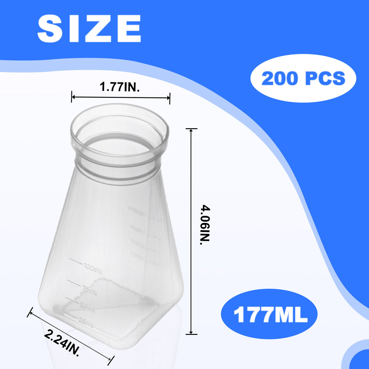 Biologix® Drosophila Bottles (Bulk), 57*57*103mm, 177mL, 25/Tray, 8 Trays/Case