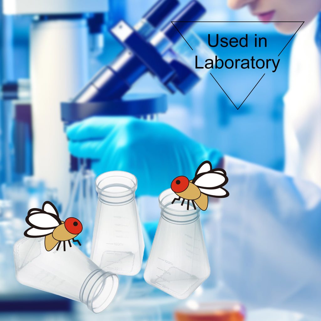 Biologix® Drosophila Bottles (Bulk), 57*57*103mm, 177mL, 25/Tray, 8 Trays/Case