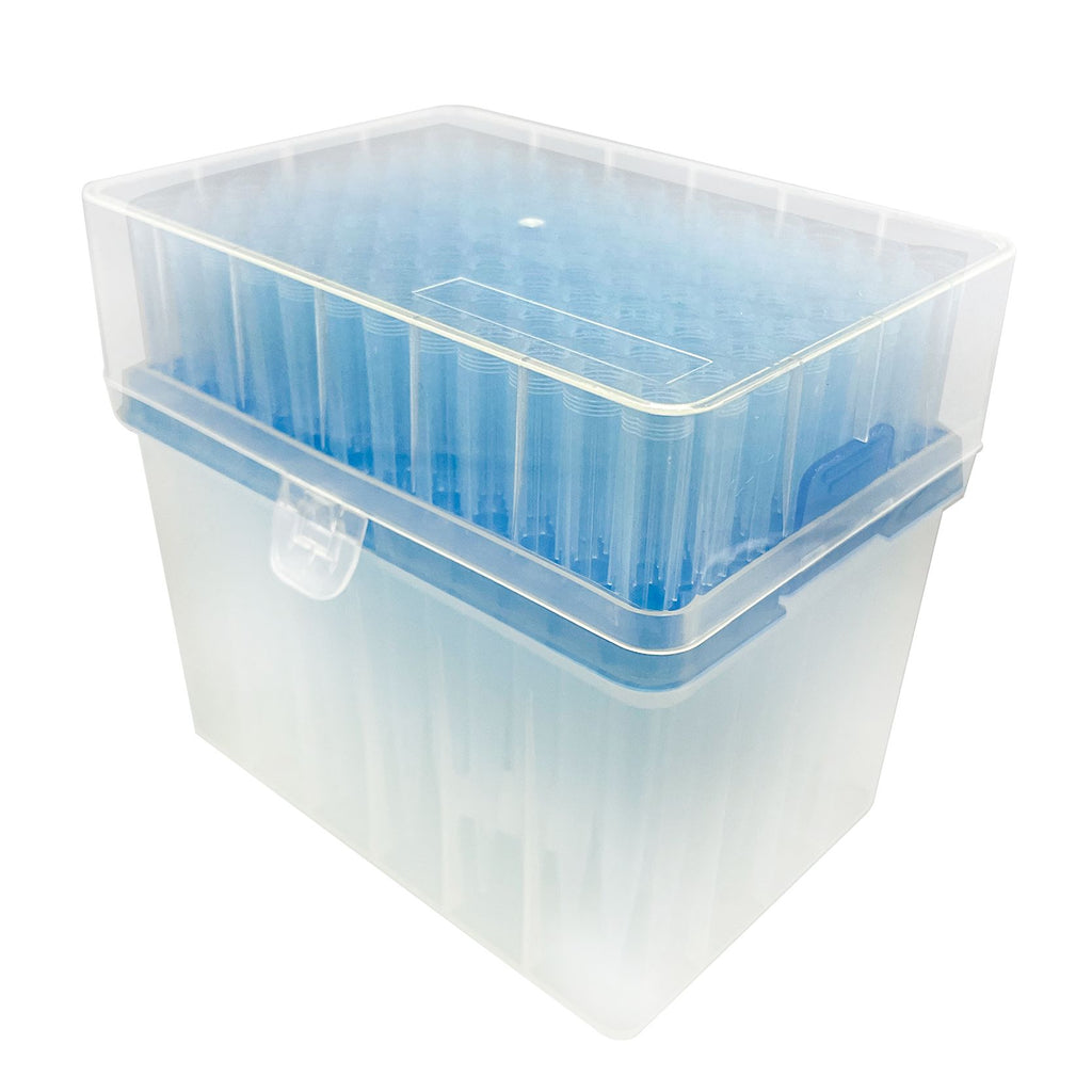 Biologix® Universal Pipet Tips, 1000µL Extra-Long, Blue, 96 Tips/Rack, 10 Racks/Pack, 5 Packs/Case