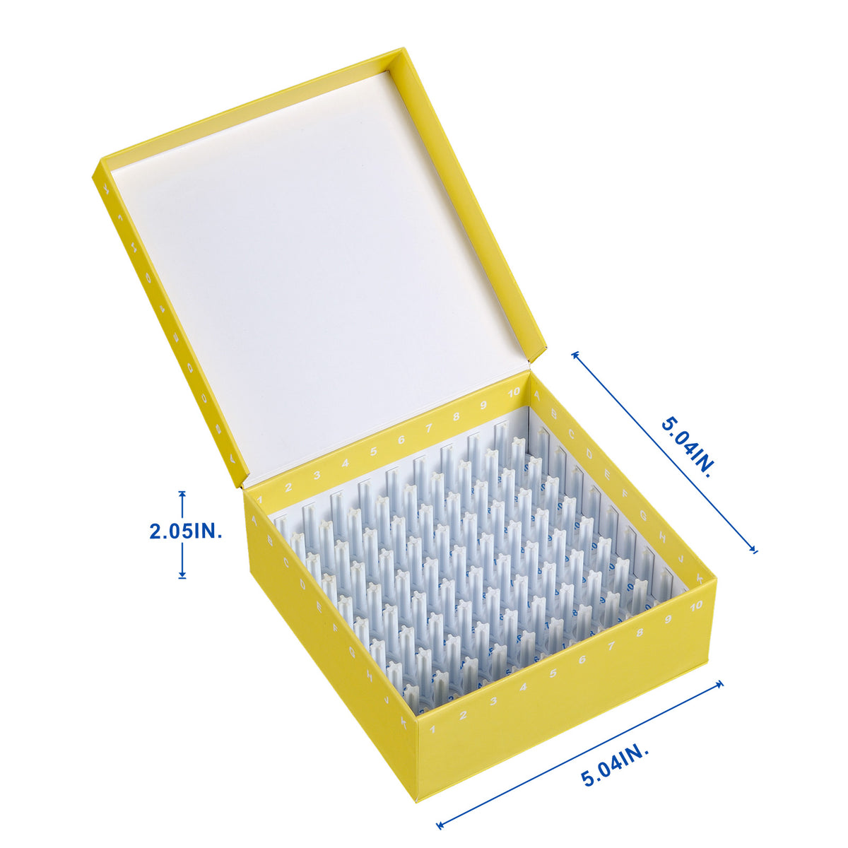 CryoKING® ID-Color™ 2in Cardboard Freezer Boxes (100-well), 5/Pack, 20/Case