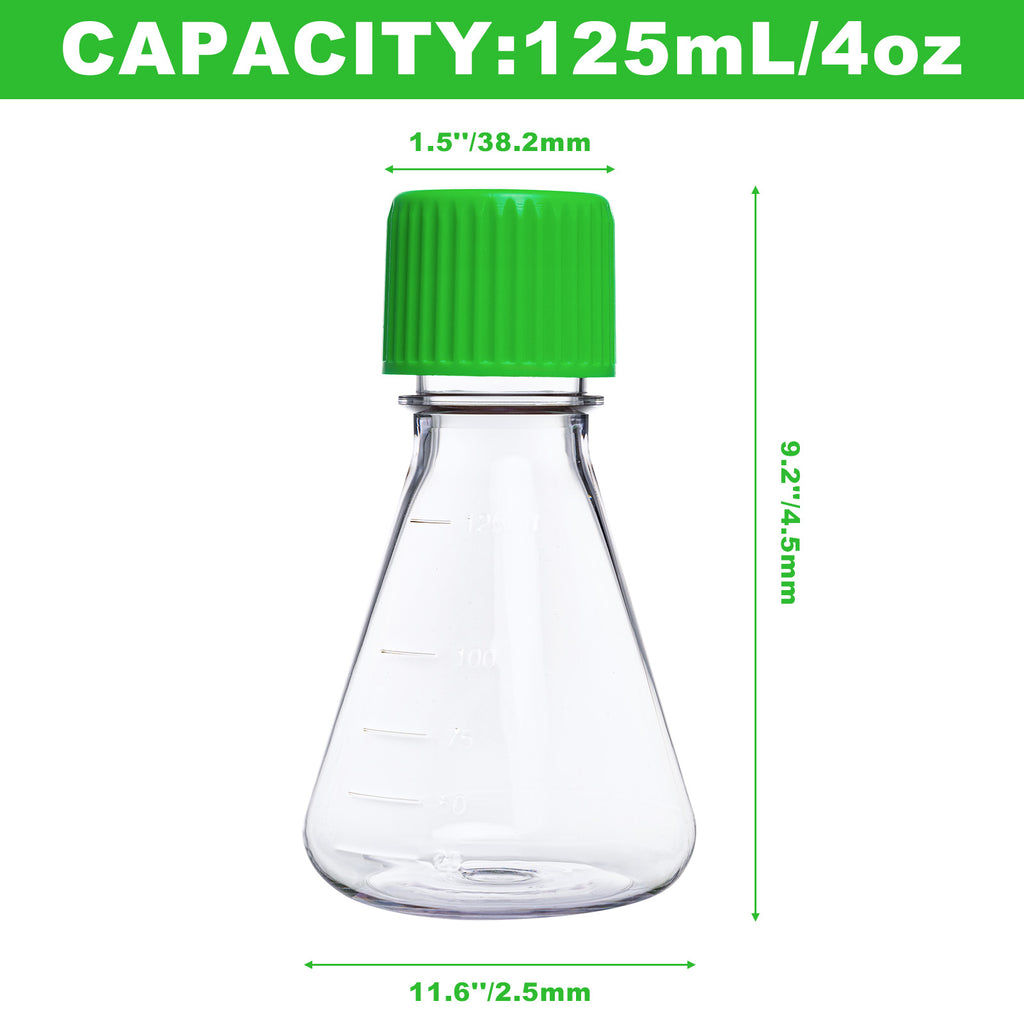 Biologix® 125 mL Erlenmeyer Shake Flask, Vent Cap, 1 Pc/Bag, 24 Bags/Case