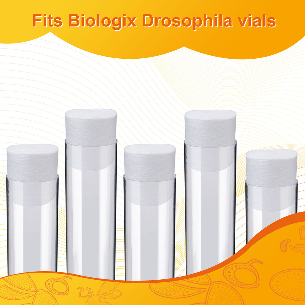 Biologix® Drosophila Closures for Wide Vials, Degreasing Fiber, 27*30mm, 100/Bag, 10 Bags/Case