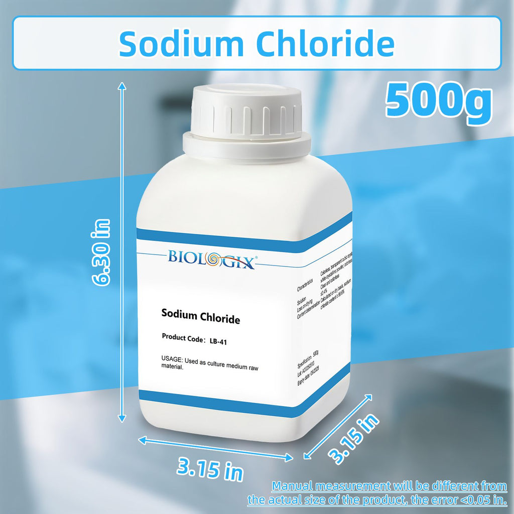 Biologix® Sodium Chloride, Powder, Molecular Biology Grade Nacl, 500g/Bottle