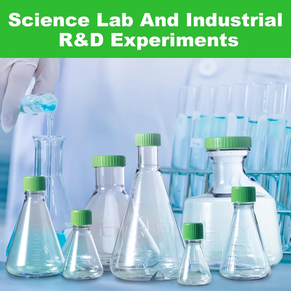 Biologix® 250mL Erlenmeyer Shake Flask, Vent Cap (Green), 1 Pc/Bag, 12 Bags/Case