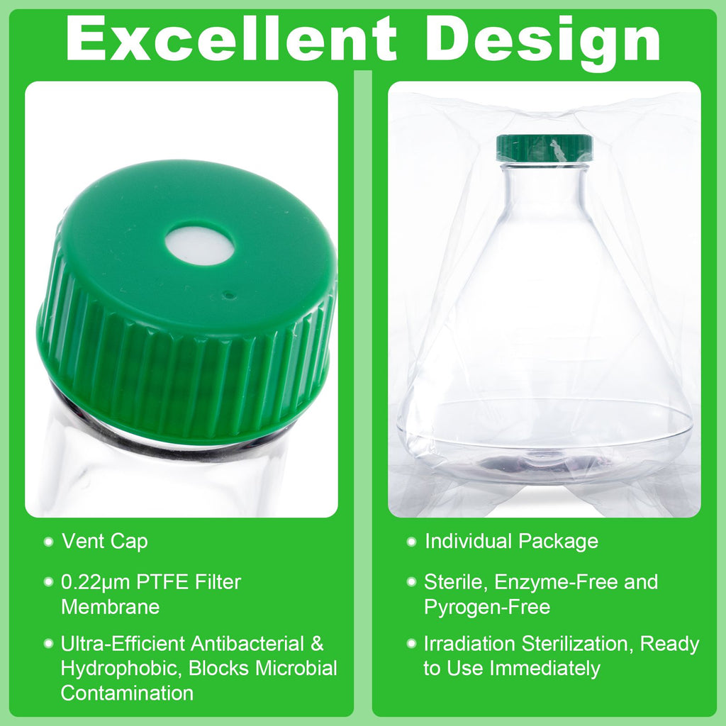 Biologix® 3L PC Erlenmeyer Culture Flasks with vent cap, Individual package, 4 Pcs/Case