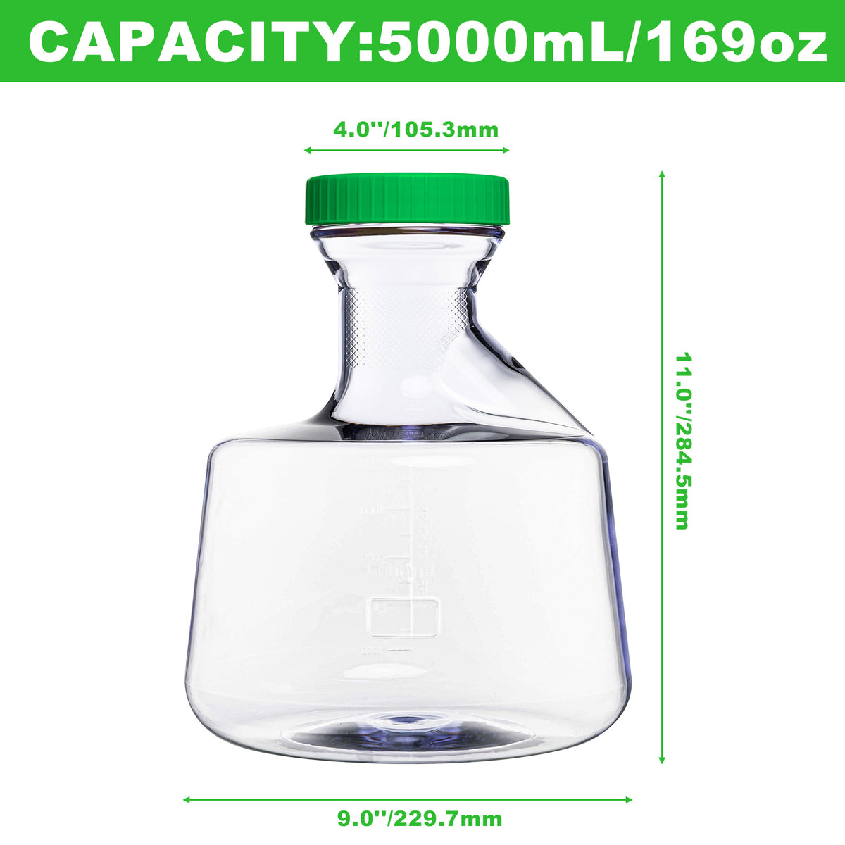 Biologix® 5L PC Erlenmeyer Culture Flasks with vent cap, individual package, 4 Pcs/Case