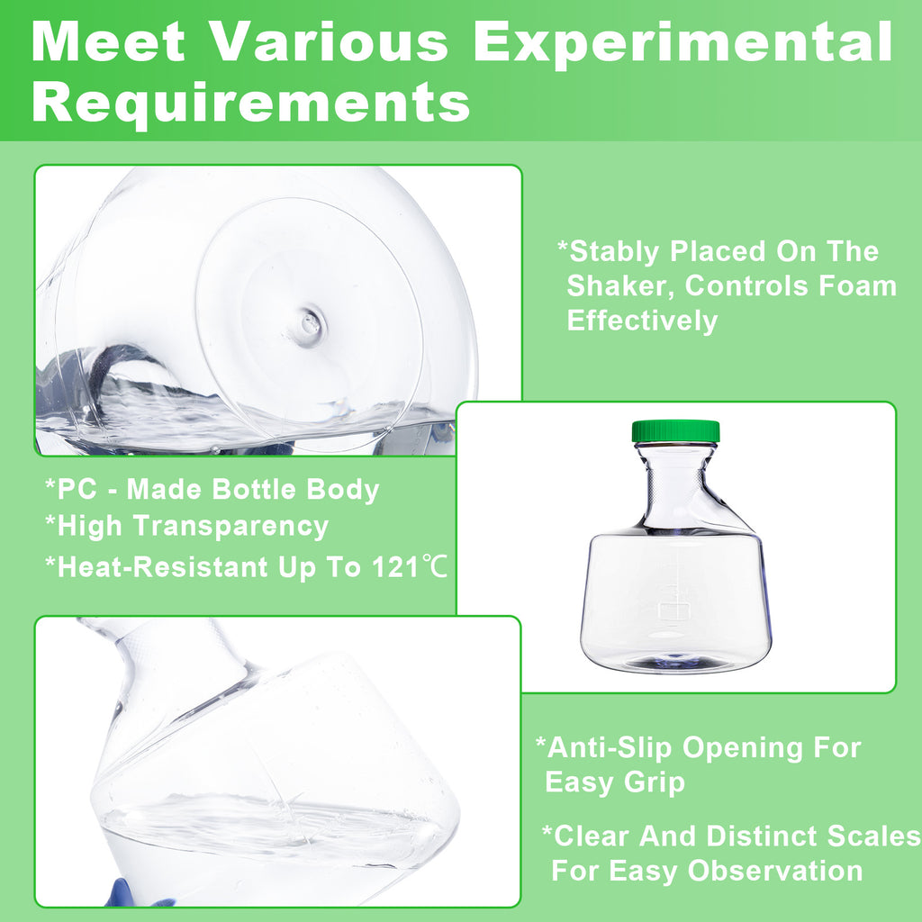 Biologix® 5L PC Erlenmeyer Culture Flasks with vent cap, individual package, 4 Pcs/Case