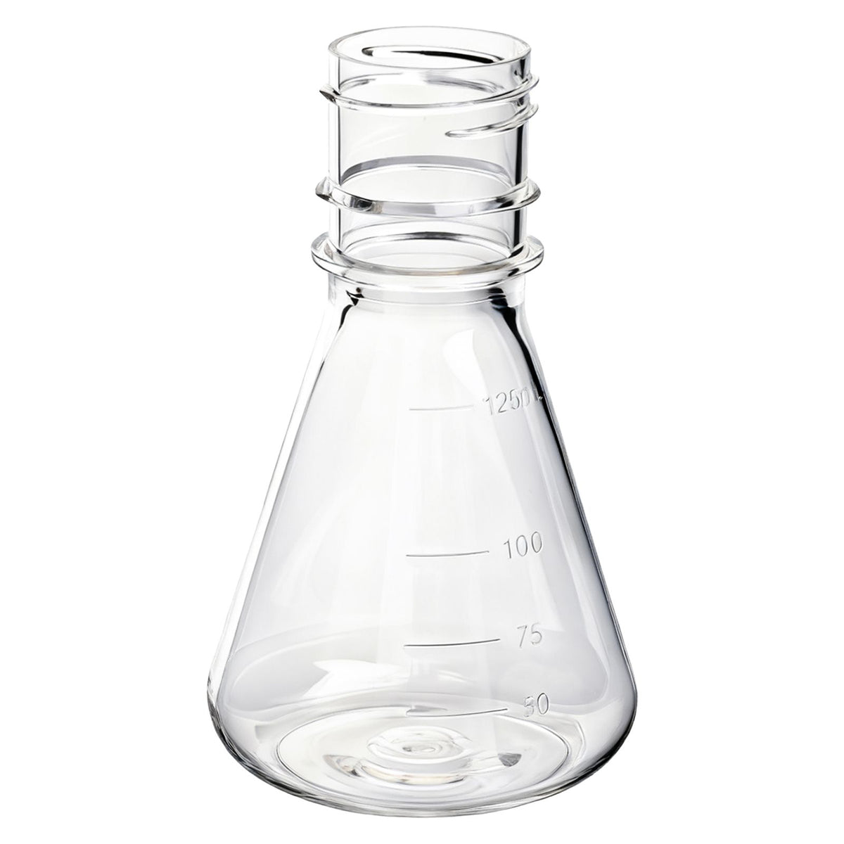 Biologix® 125ml Bacterial Culture Erlenmeyer Flasks, PC material, flat bottom, 24 Pcs/Case