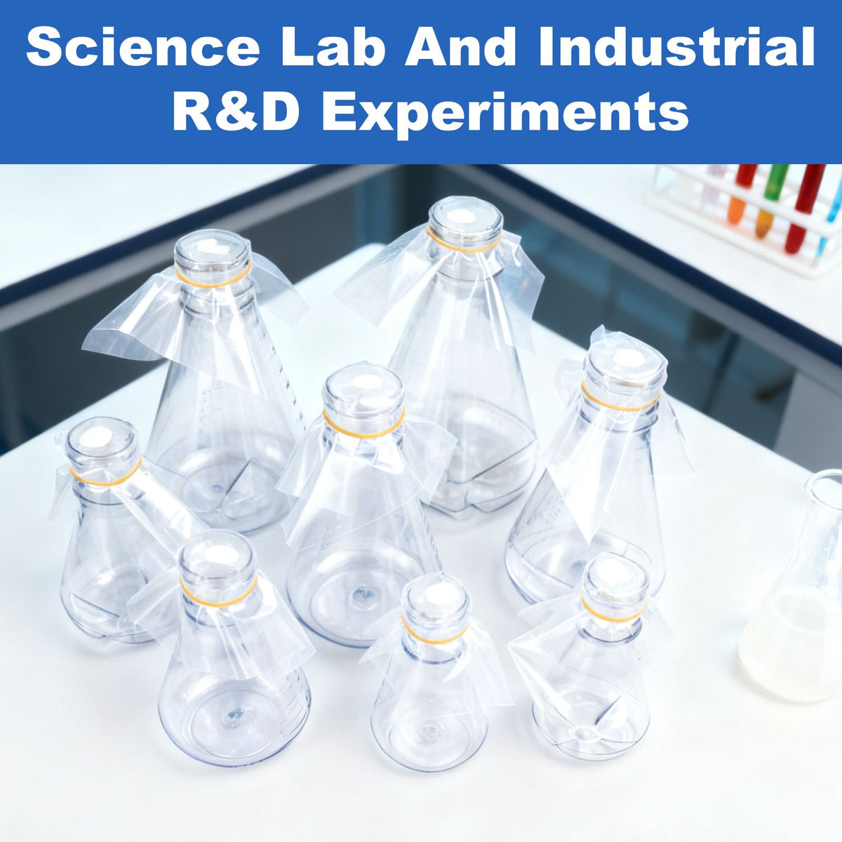 Biologix® 250ml Bacterial Culture Erlenmeyer Flasks, PC material, 12 Pcs/Case