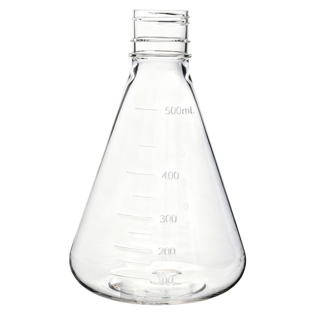 Biologix® 500ml Bacterial Culture Erlenmeyer Flasks, PC material, flat bottom, 12 Pcs/Case