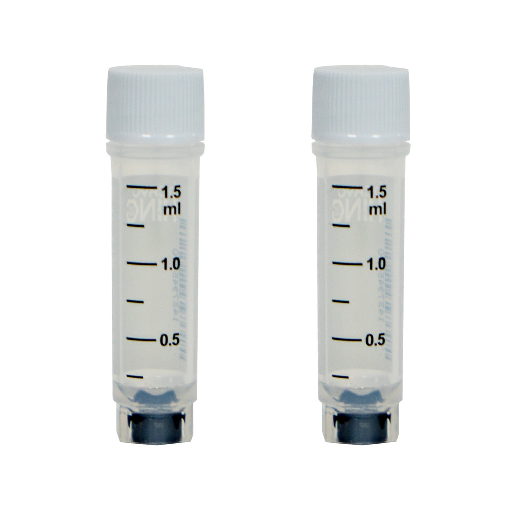 CryoKING® Cryogenic Vials Side & Bottom Barcoded-1.5mL, External Thread, 25/Bag, 1000/Case