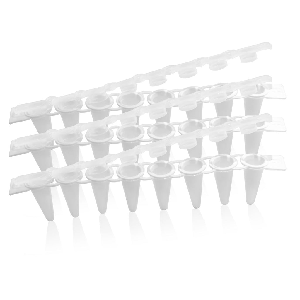 Biologix® 8-Strip PCR Tubes-0.1mL, 125 Strip Tubes+125 Strip Caps/Pack, 10 Packs/Case