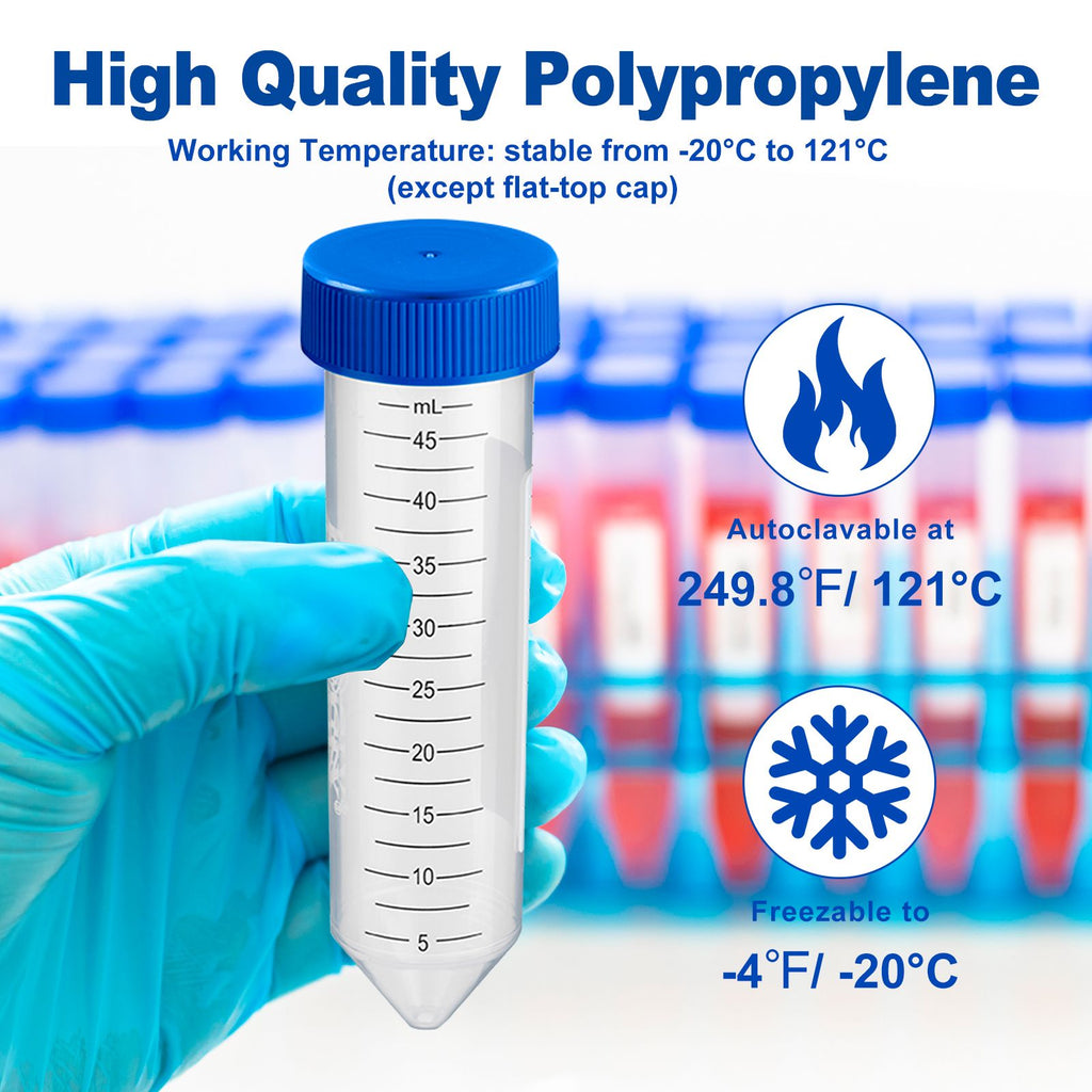 Biologix® Centrifuge Tubes-50mL, Flat Top, 500 Sets/Case