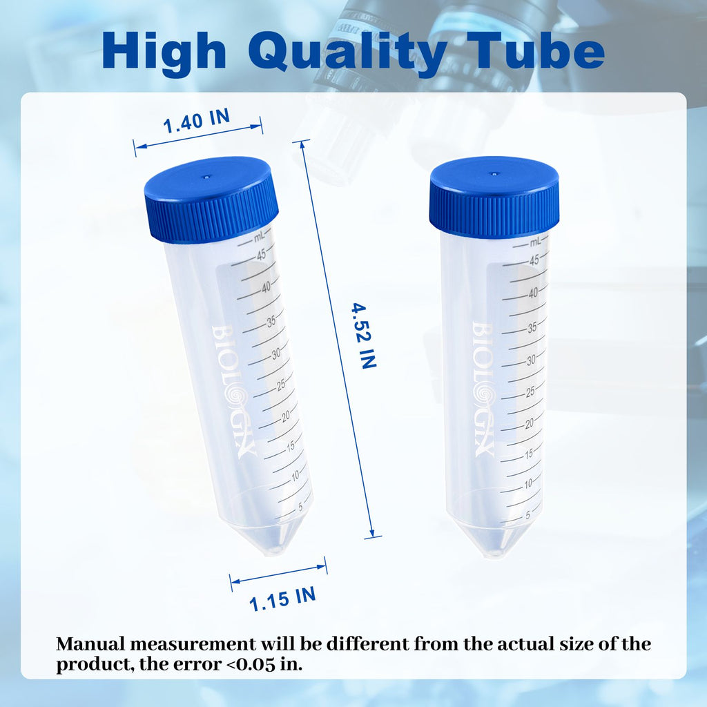 Biologix® Centrifuge Tubes-50mL, Flat Top, 500 Sets/Case