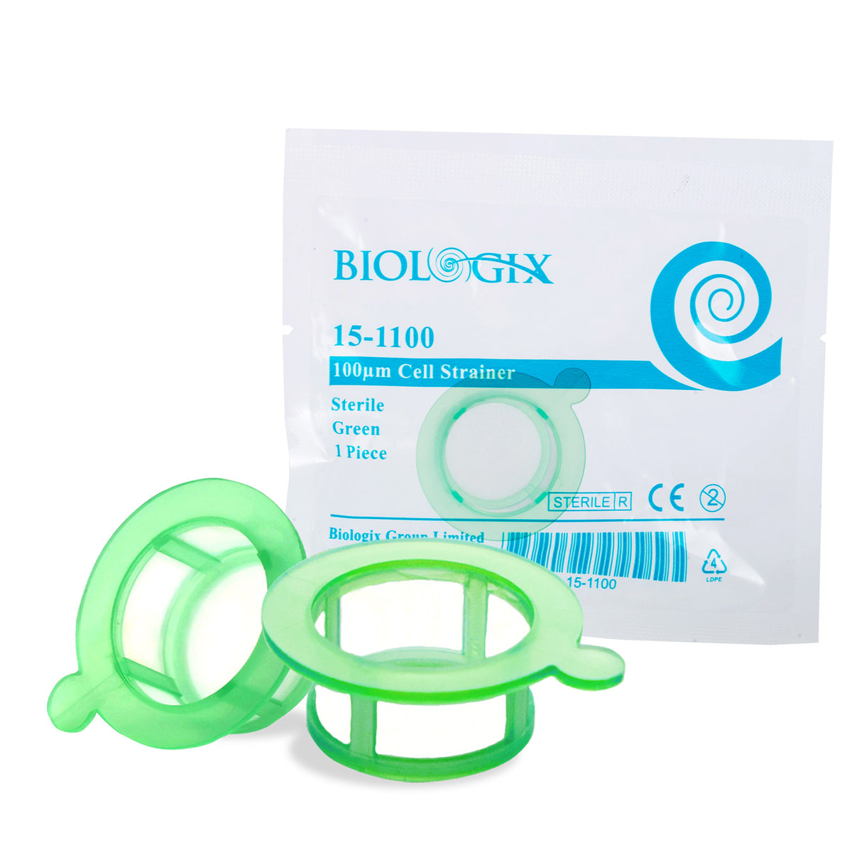 Biologix® Cell Strainers, Sterile, Nylon Mesh Filter with Handle, Individual Package