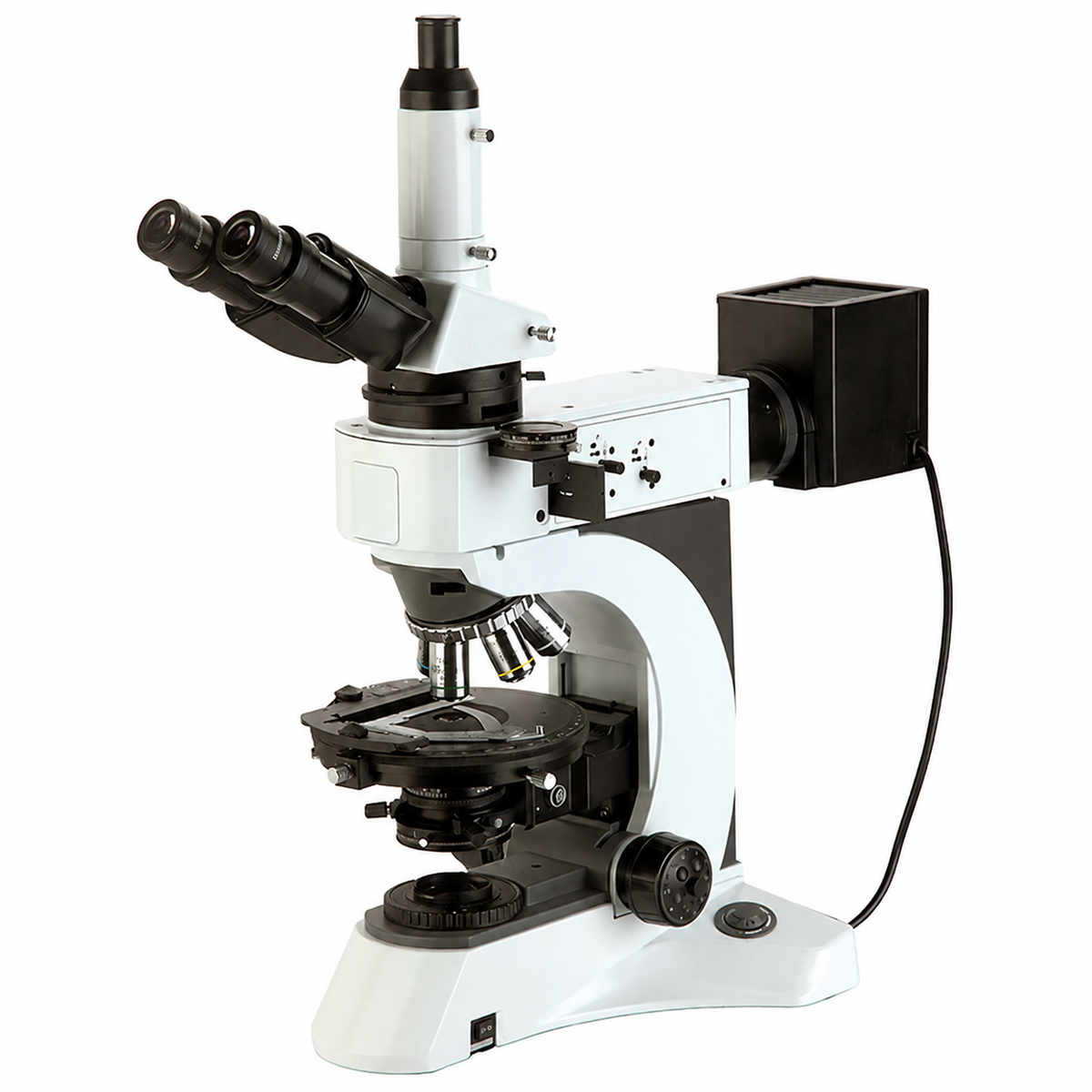 AUC- POL-92 Series Trinocular Polarizing Microscope with illumination Options complete with 0.45x C-Mount Adapter (Laboratory & Research Grade)