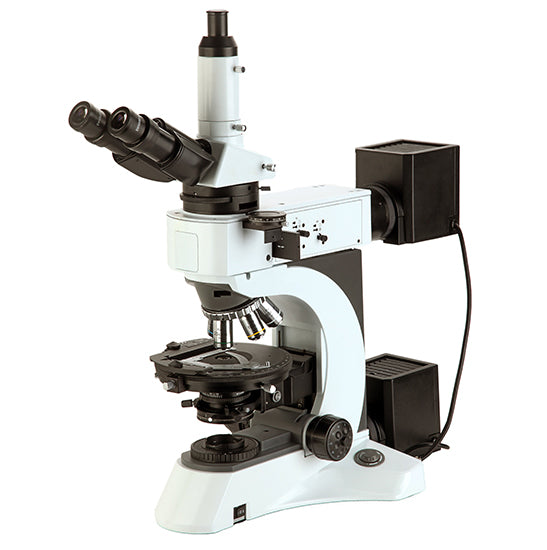 AUC- POL-92 Series Trinocular Polarizing Microscope with illumination Options complete with 0.45x C-Mount Adapter (Laboratory & Research Grade)