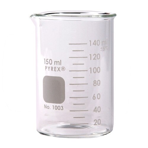 PYREX heavy duty low form beaker with spout