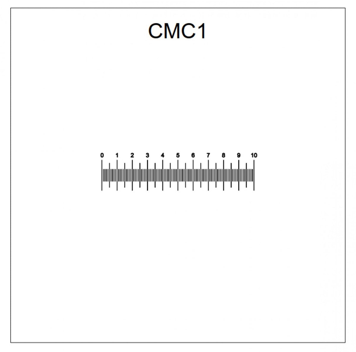 Corrective Microscope Coverslips : CMC1 Horizontal Scale 10mm/0.1mm (25pcs per box)