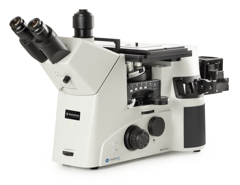 Delphi X Inverso Inverted Metallurgical Microscope with Brightfield, Darkfield & Polarised Light RESEARCH GRADE