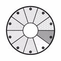 Microscope Eyepiece Reticules (Graticules) G45 ASTM E19-46 Grain Sizing Disc