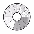 Microscope Eyepiece Reticules (Graticules) G46 ASTM E19-46 Grain Sizing Disc - Root 2