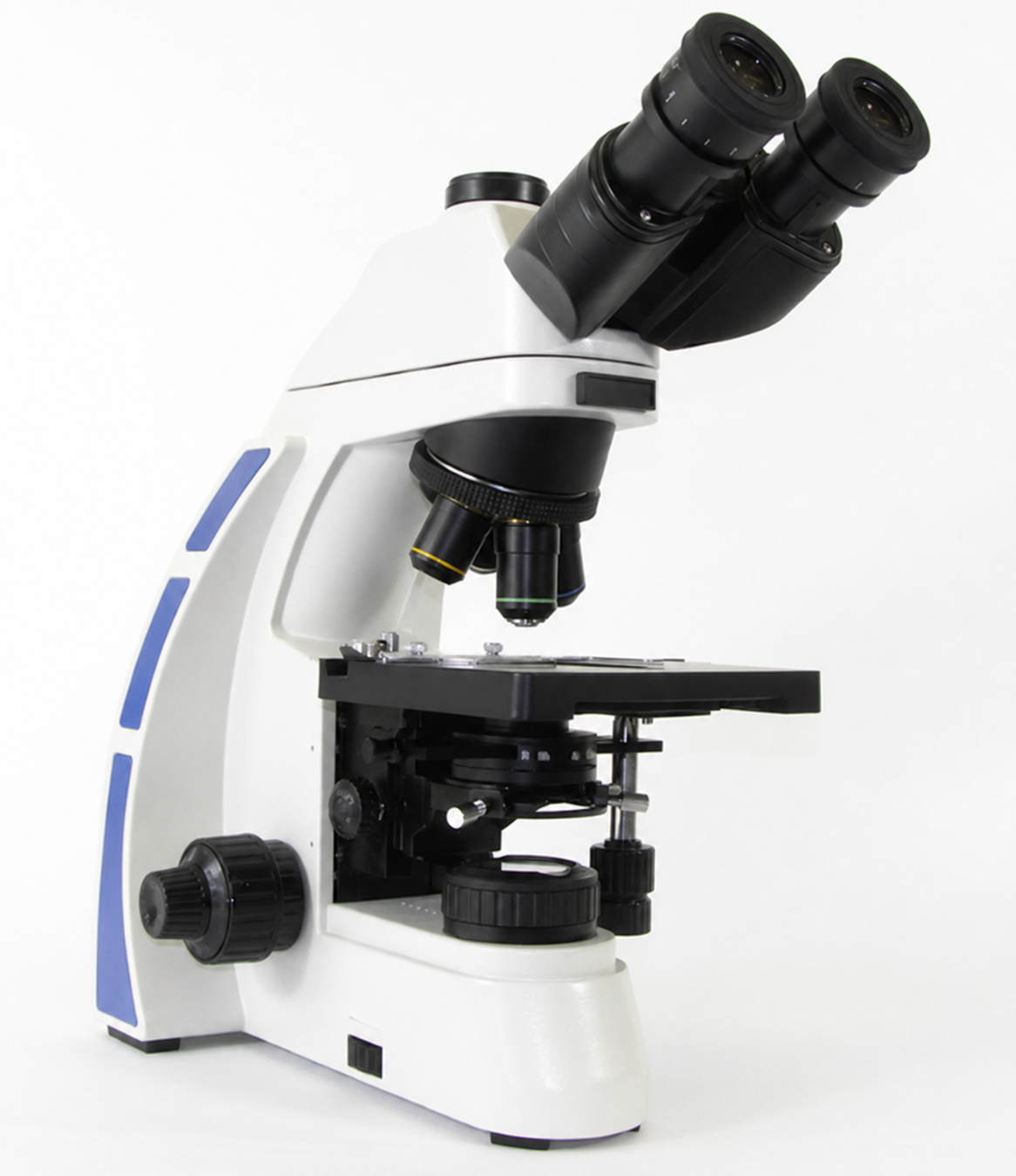 Upright Biological Microscope with LED illumination & Brighfield / Phase Contrast Options