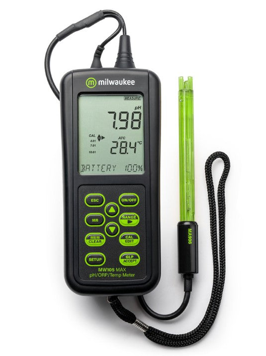 Milwaukee MW105 MAX Waterproof pH/ORP/Temp Portable Meter