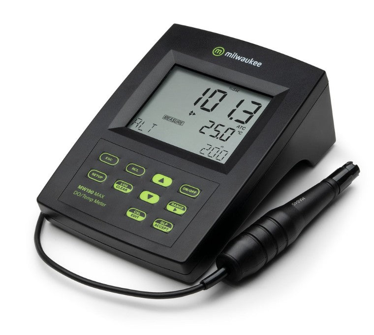 Milwaukee MW190 MAX Dissolved Oxygen Bench Meter With Automatic Calibration With Logging