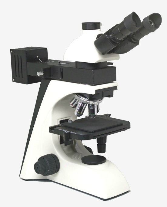 Upright Material Microscope with Reflected & Transmitted Light, Brightfield, Halogen illumination