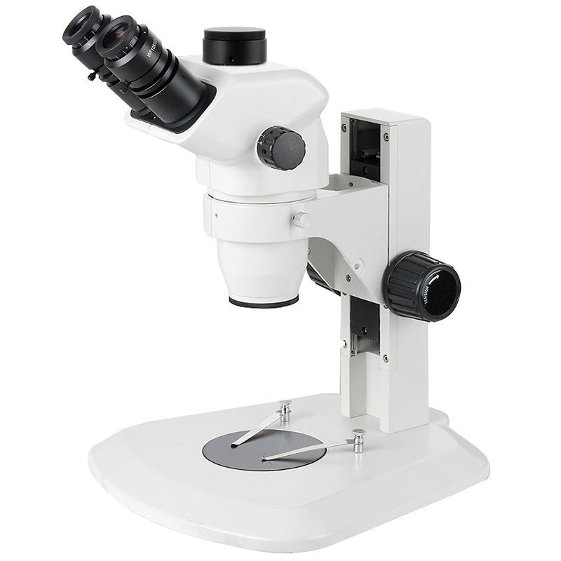AUC-336-T series Trinocular Stereo Zoom 0.67x - 4.5x Microscope with Stand Options (Inclined 45 Degree Head)