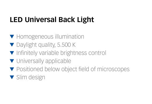 Photonic Universal LED Backlight for Stereo Microscopy & Inspection