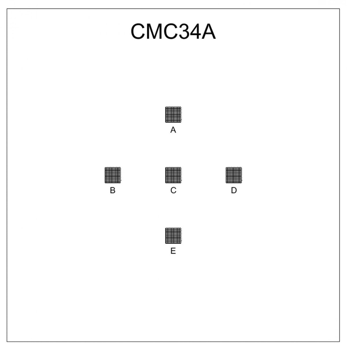 Corrective Microscope Coverslips : CMC34A 5 Indexed Grid 0.1mm Pitch Squares (25pcs per box)