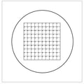 Corrective Microscope Coverslips : CMC35RND Indexed Grid 1mm Pitch Squares, 18mm diameter (25pcs per box)