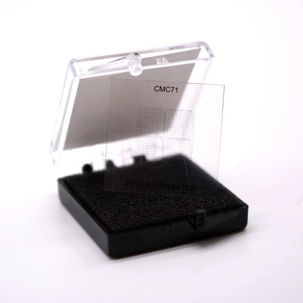 Corrective Microscope Coverslips : CMC71 Indexed Grid 0.5mm Pitch Squares (25pcs per box)