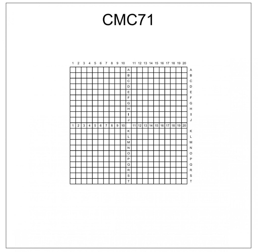 Corrective Microscope Coverslips : CMC71 Indexed Grid 0.5mm Pitch Squares (25pcs per box)