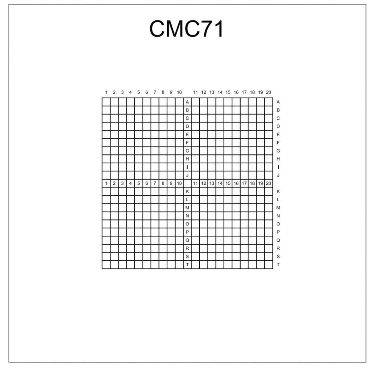 Corrective Microscope Coverslips : CMC71 Indexed Grid 0.5mm Pitch Squares (25pcs per box)