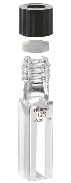 Hellma Type 117-QS semi-micro cell with PTFE sealed screw cap