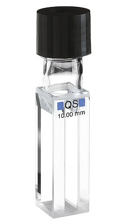 Hellma Type 117F-QS fluorescence semi-micro cell with screw cap